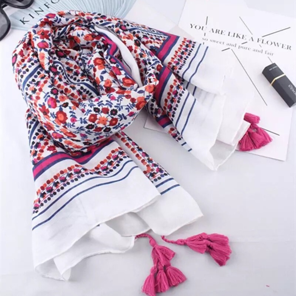 Classic Floral Style Scarf - Item #017